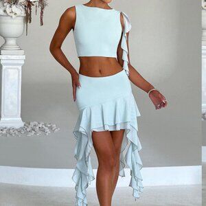 Ferna Mini Skirt Set - Mint - S - NWT
